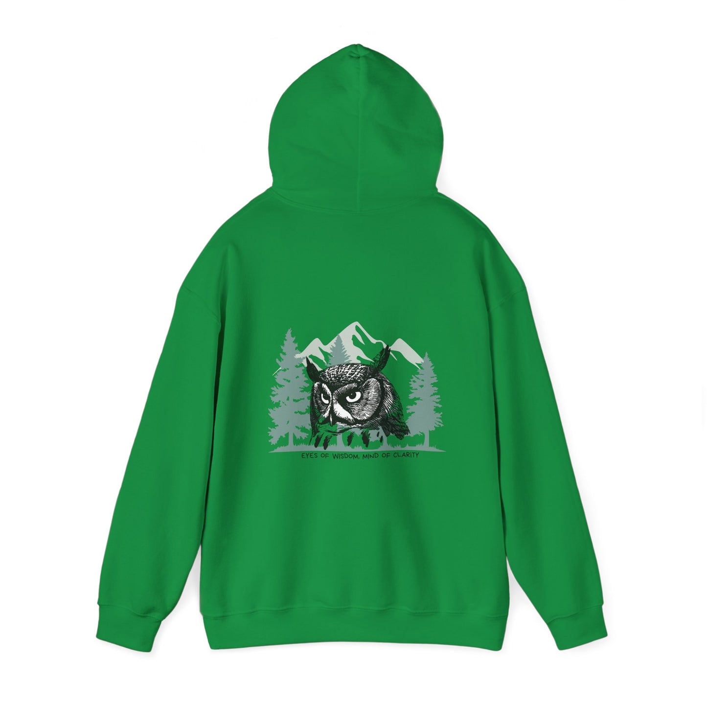 Owl Heavy Blend Hooded Sweatshirt, Eyes of Wisdom, Mind of Clarity Owl Hoodie